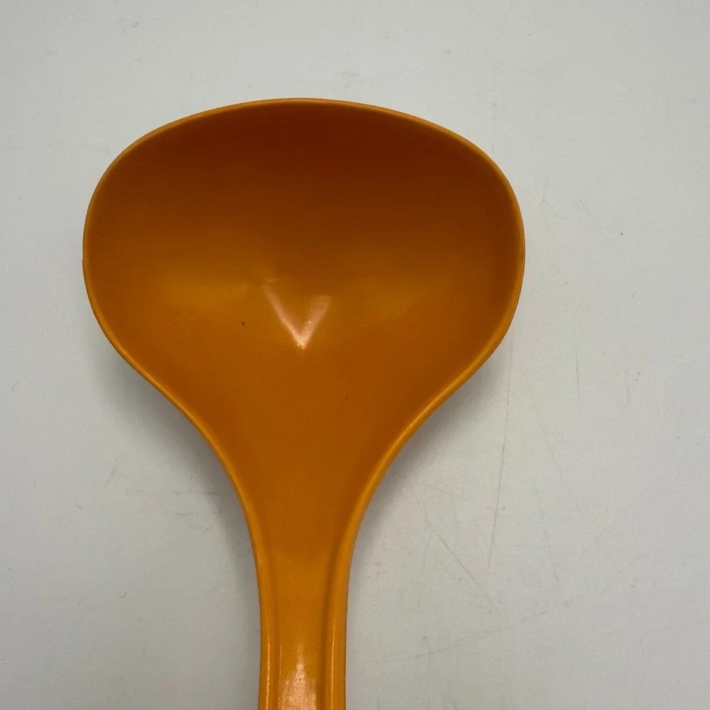 Vintage Hutzler Lopol Orange Melamine Soup Ladle No 705 Retro Kitchen Utensil